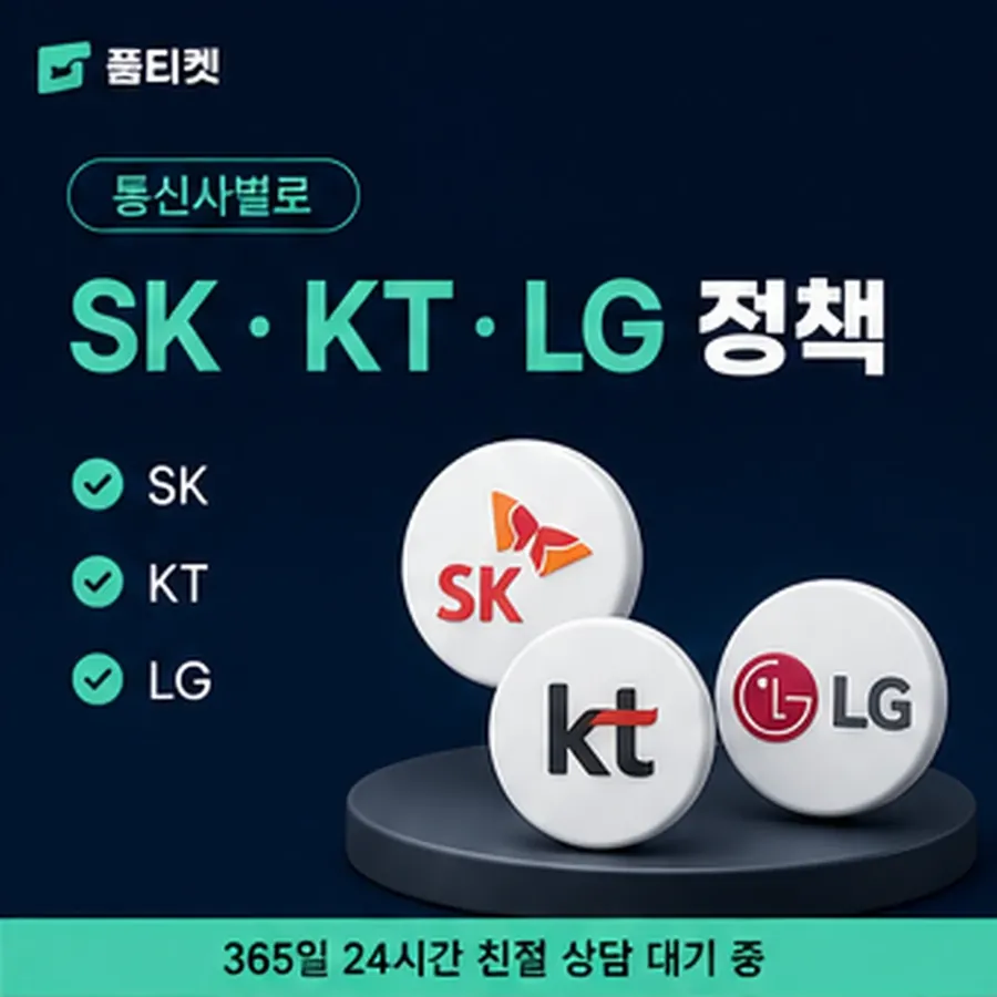 품티켓 해피머니 회선의 소액결제 정책 용어와 표기 기준 안내 이미지